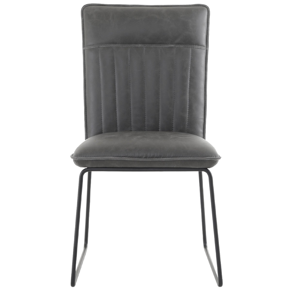 Cooper Dining Chair in Grey Pu Leather
