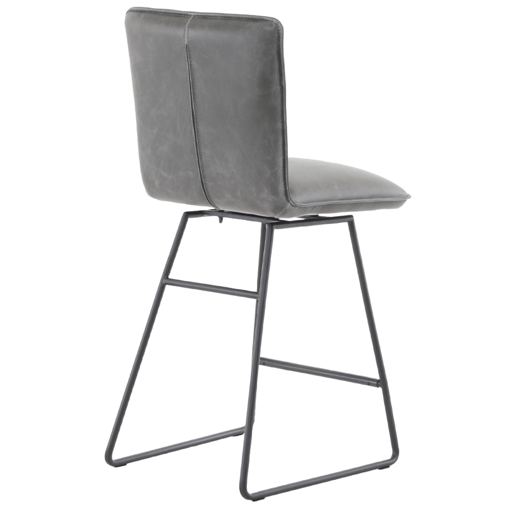 Cooper Bar Stool in Grey PU Leather