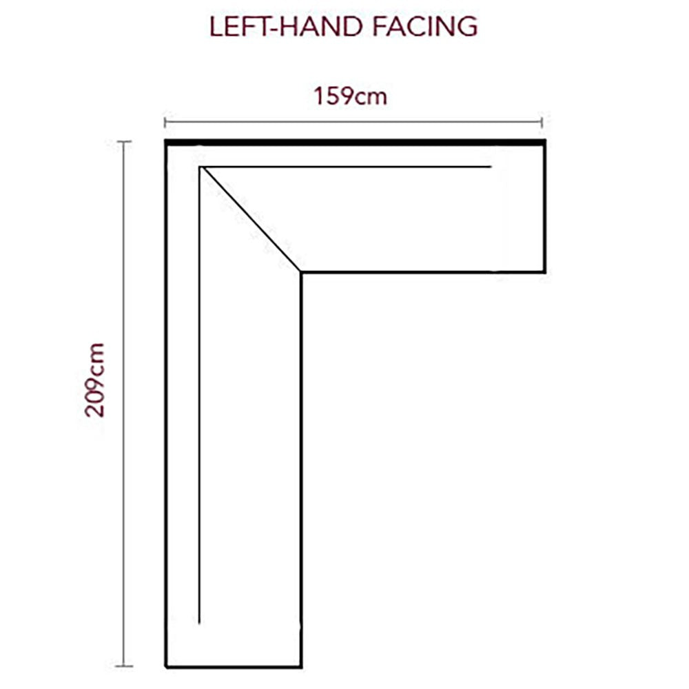 Cooper Left Faux Leather Corner Dining Bench in Grey