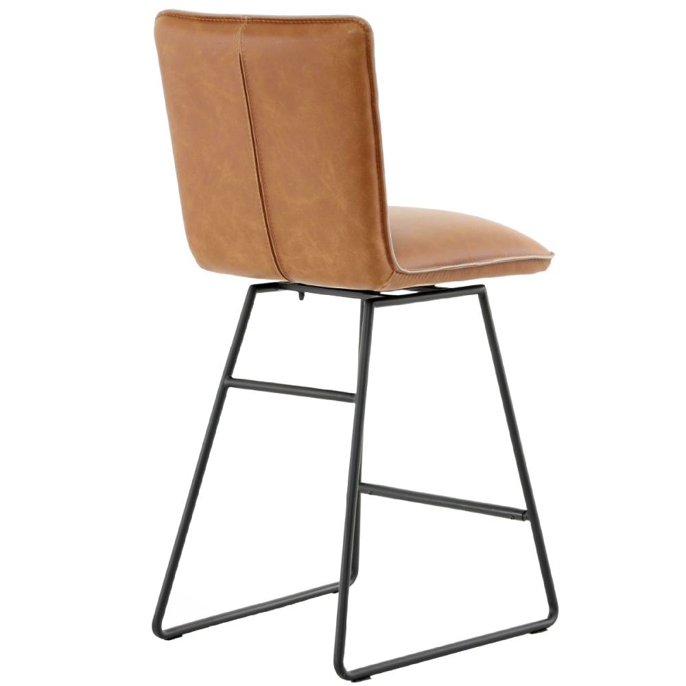 Cooper Bar Stool in Tan PU Leather