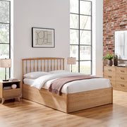 JUNO Oak Storage Bedstead