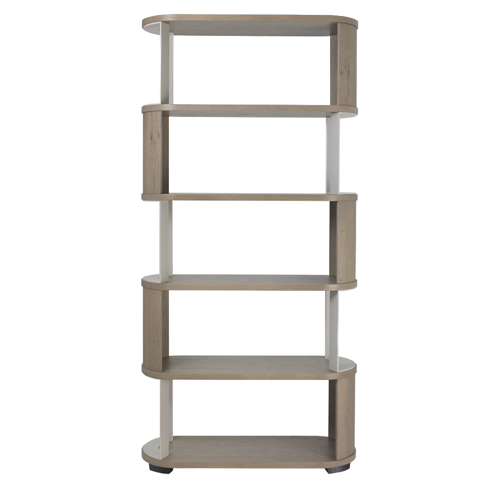 Duo Grey Oiled Oak Open Display Unit