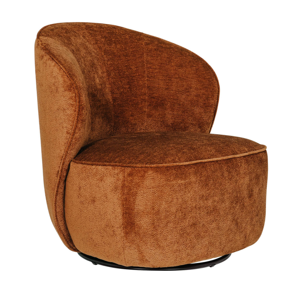 Edie Swivel Accent Chair Rust