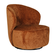 Edie Swivel Accent Chair Rust