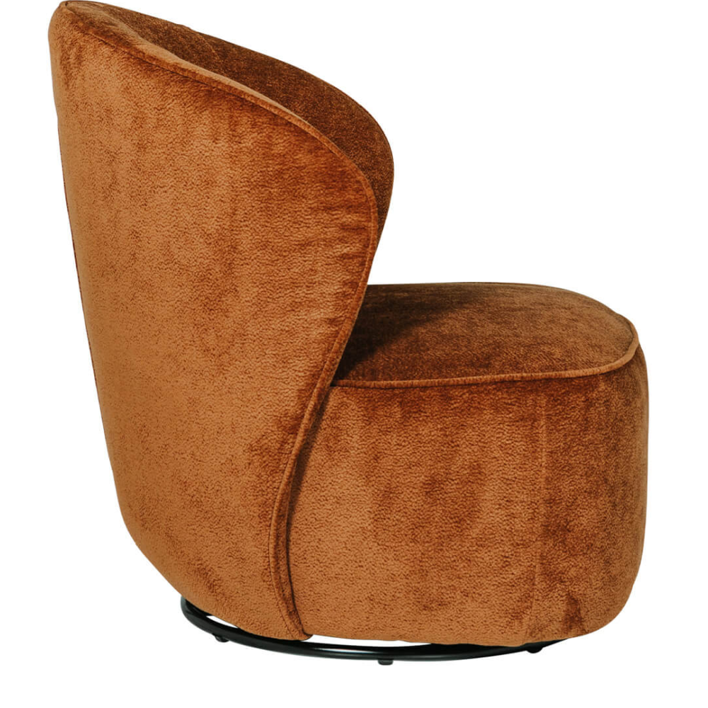 Edie Swivel Accent Chair Rust
