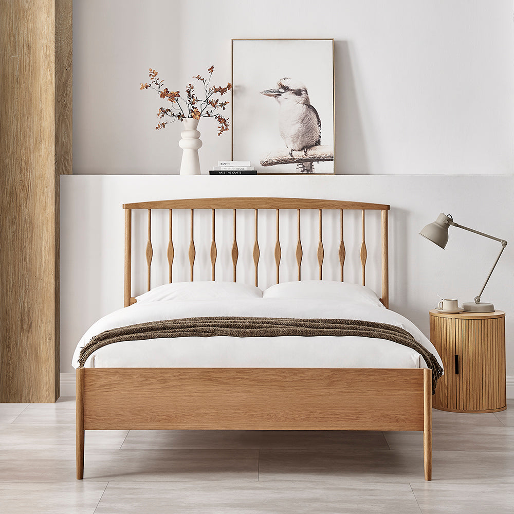 JUNO Oak Bedstead