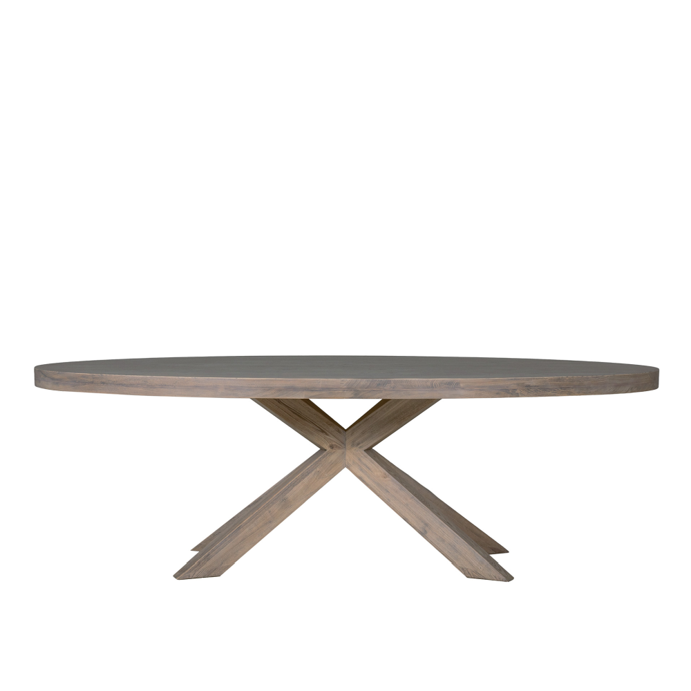 Falun Medium Oval Dining Table Smoked Oak 190cm x 105cm