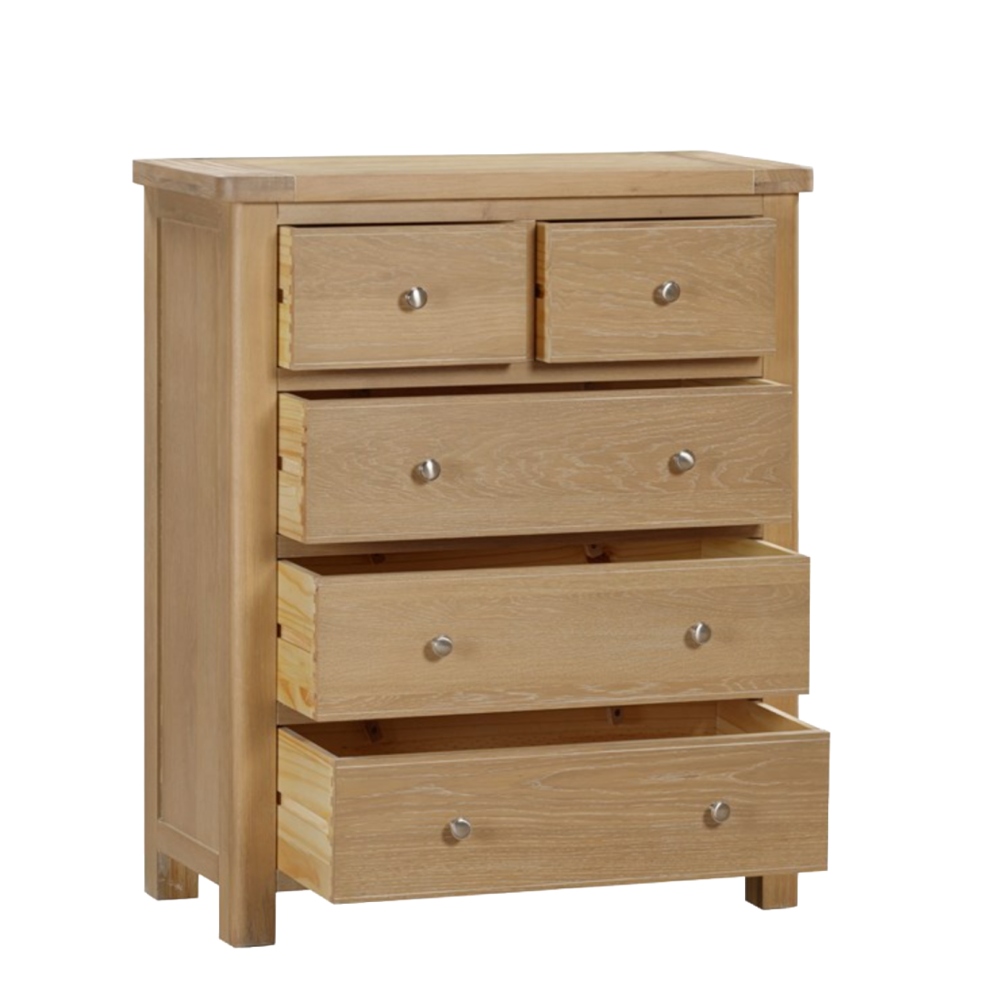 Foxington Washed Oak 2 Over 3 Chest