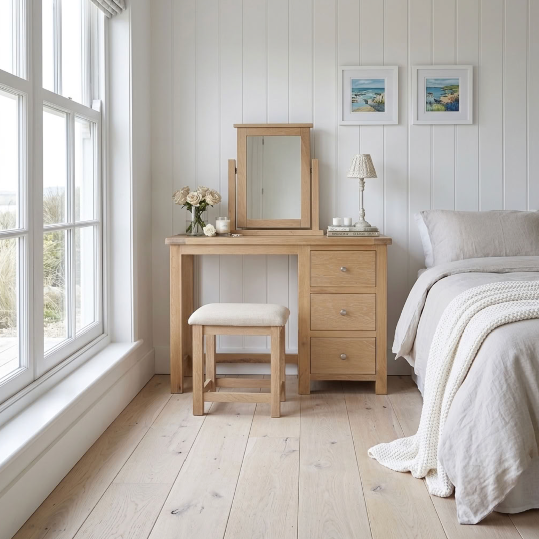 Foxinton Washed oak Dressing table Set