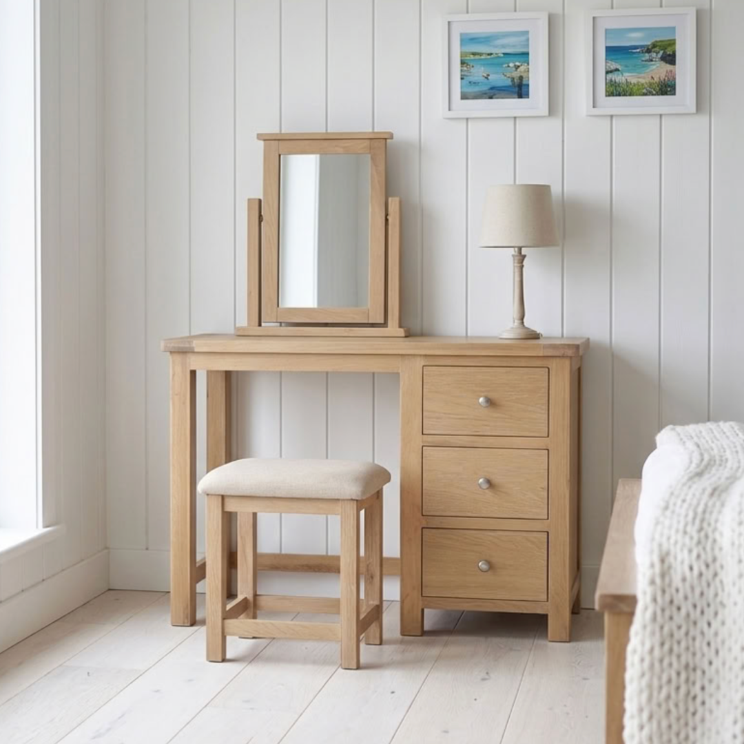 Foxinton Washed oak Dressing table Set