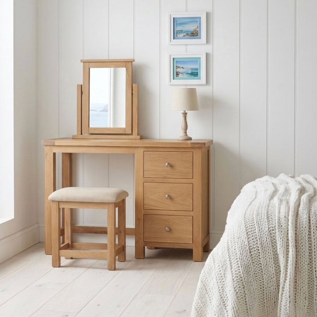 Foxinton Washed oak Dressing table Set