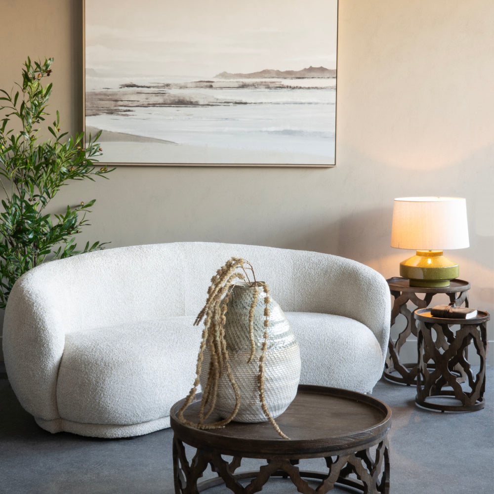 Casa Seater Curved Mini Sofa Taupe