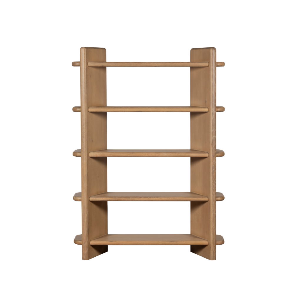 Flynn Natural Oak Open Display Bookcase