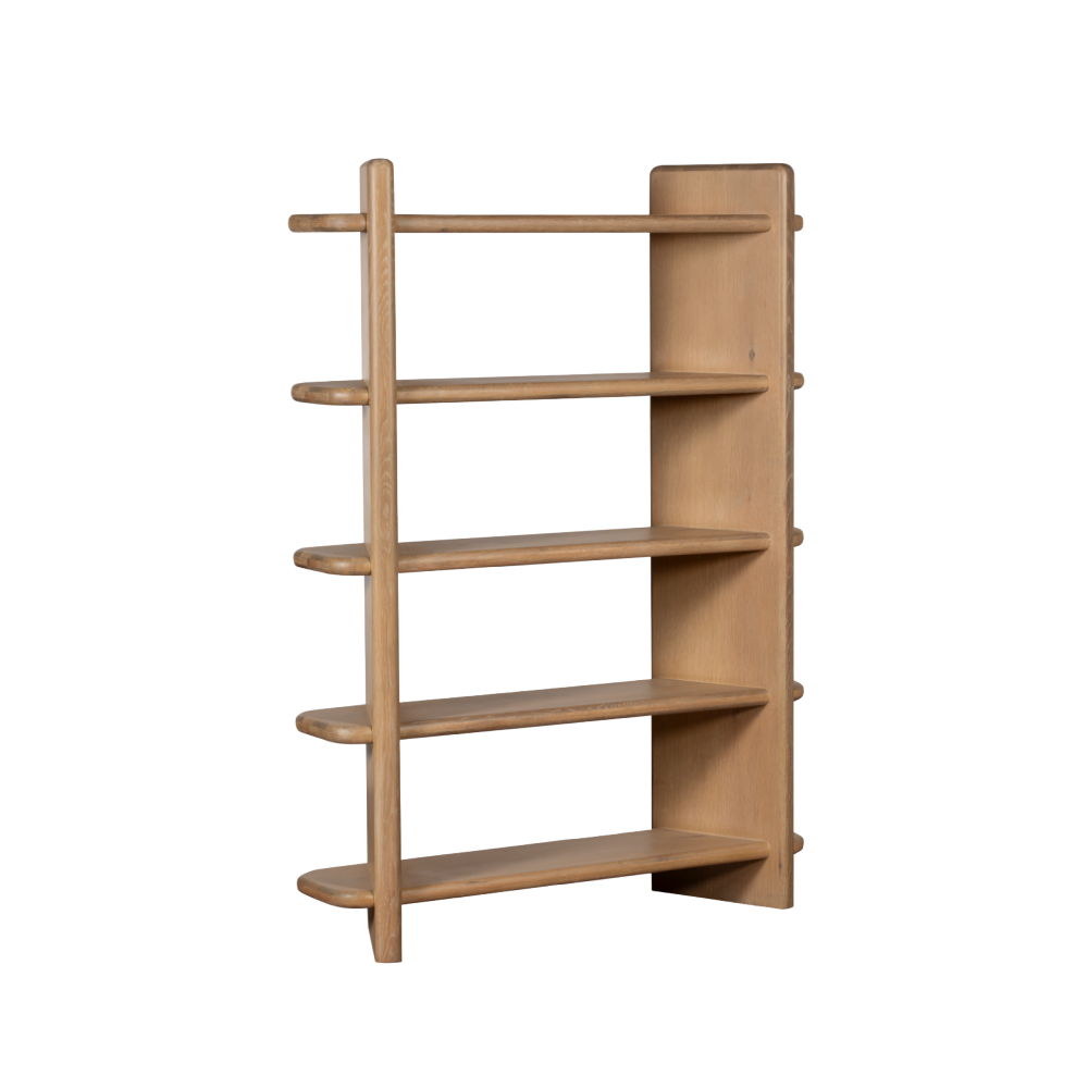 Flynn Natural Oak Open Display Bookcase