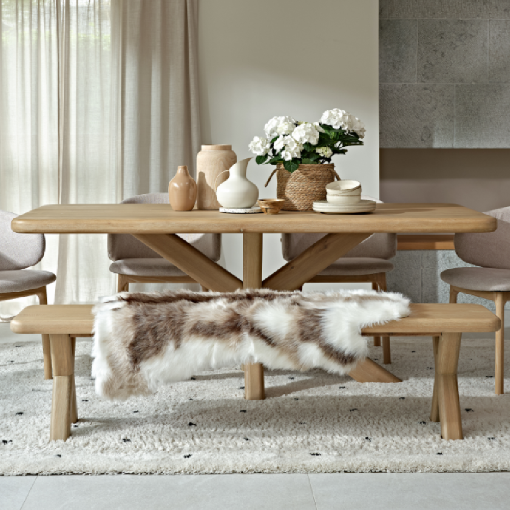 Flynn Natural Oak 180cm Bench