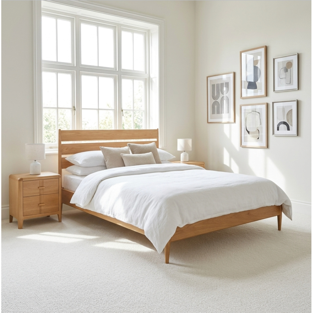 New !! G-Plan Maddison wide 2 Drawer Bedside chest