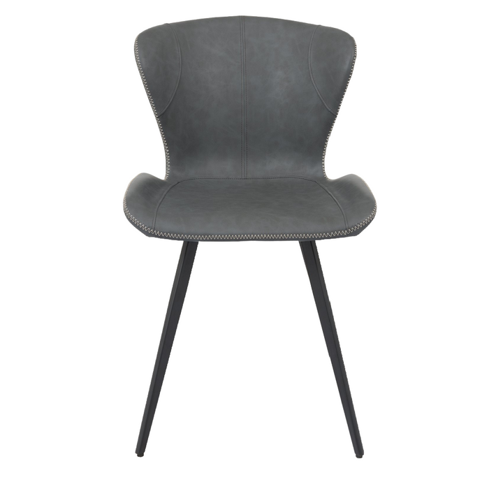 Garcia - Dark Grey Vintage Faux Leather Chair