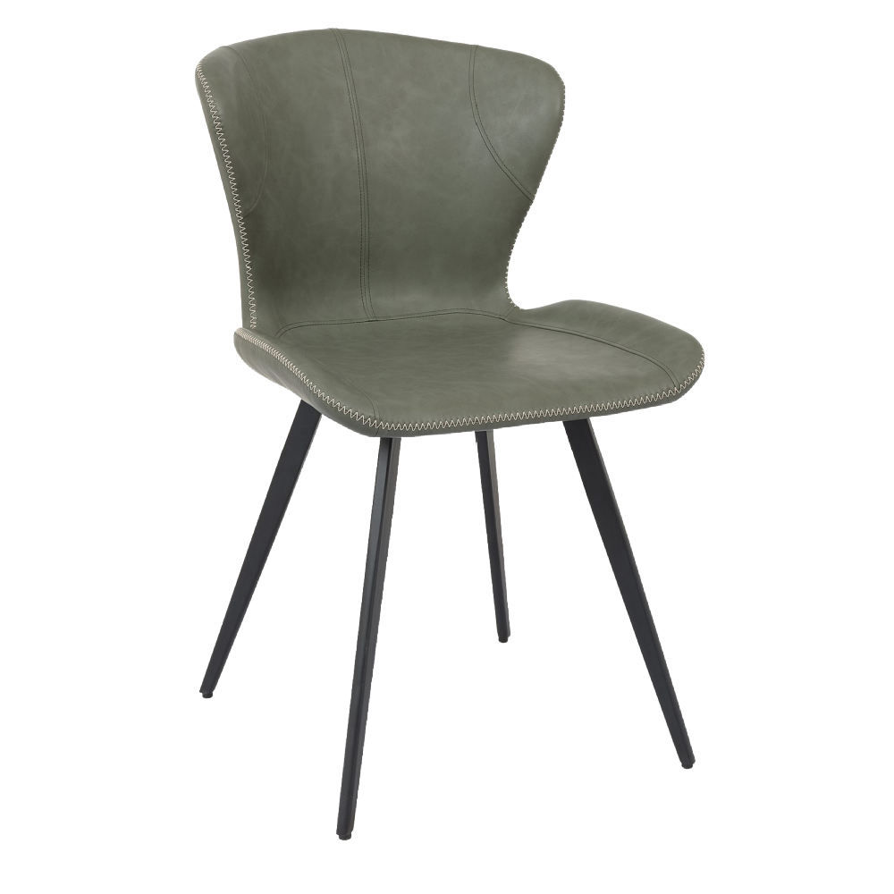 Garcia - Olive Vintage Faux Leather Chair