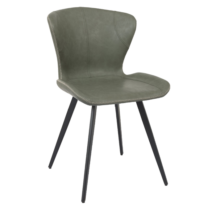 Garcia - Olive Vintage Faux Leather Chair