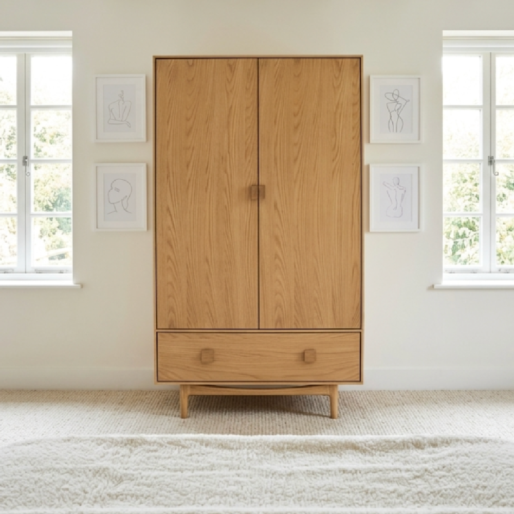 Larsen Double wardrobe with internal mirror