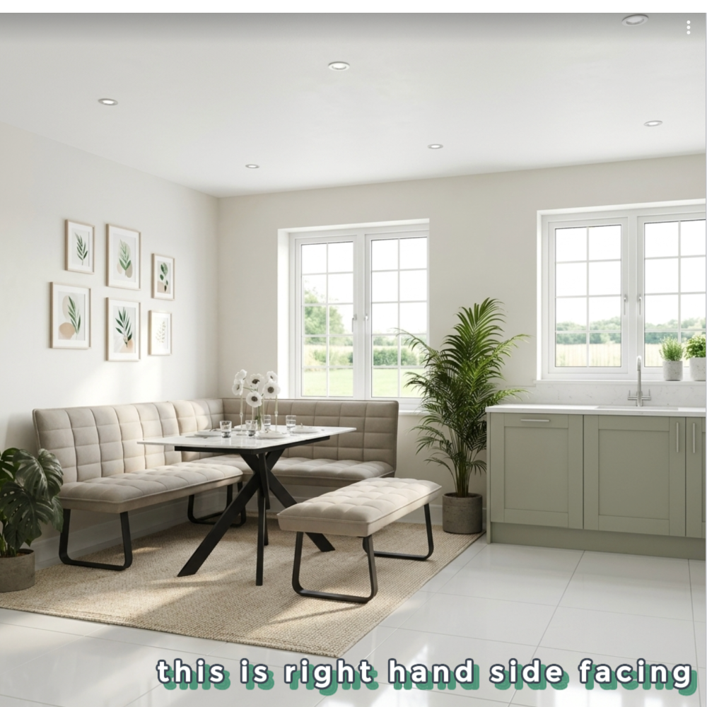 Aura Corner Dining Table and Bench Set Inclding Lima Table