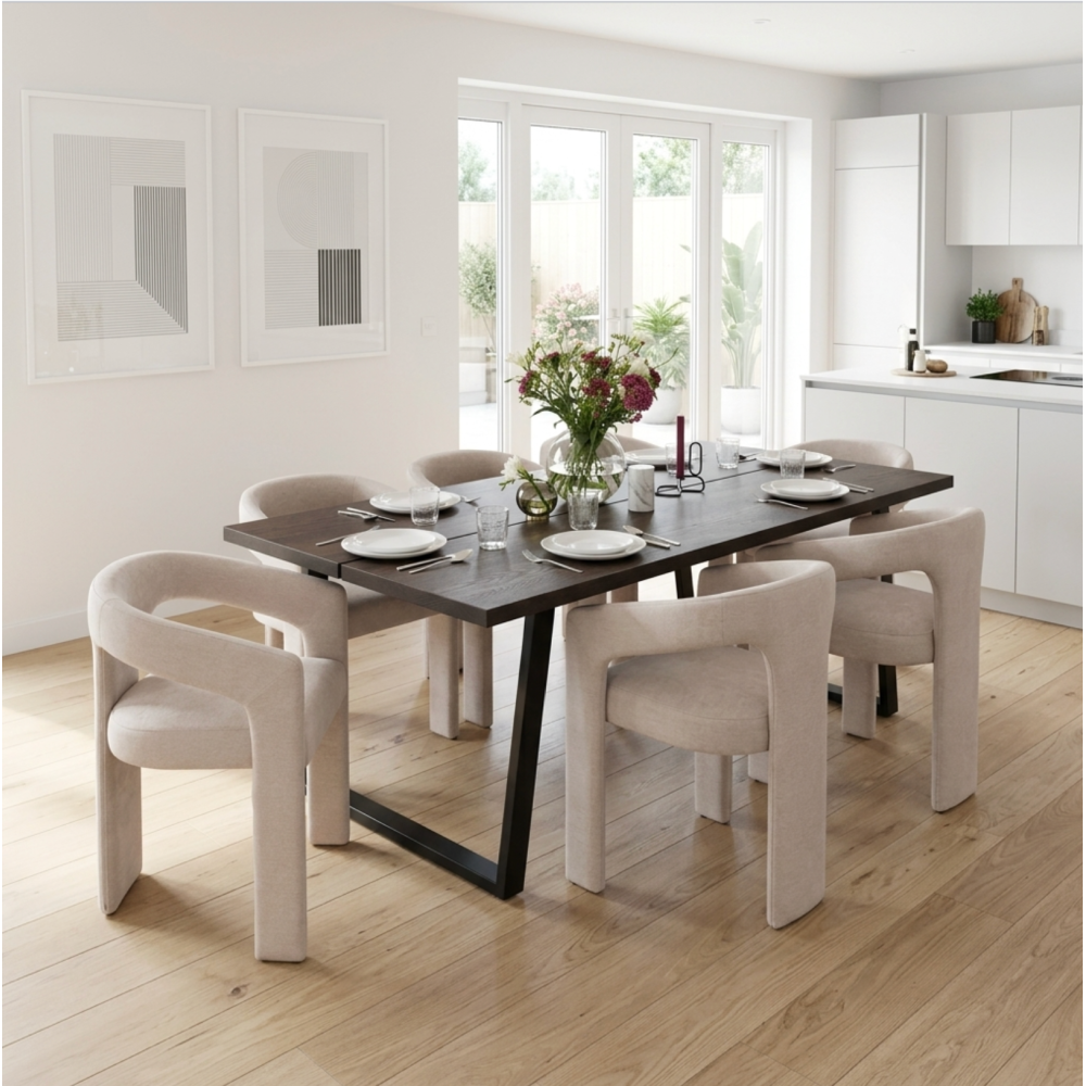 Georgia Light Beige Upholstered Dining Chair