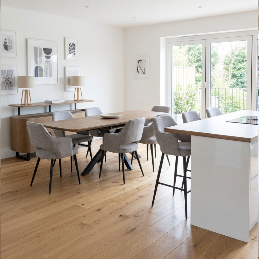 Boston Extending Table 1600-2000mm Rustic Oak
