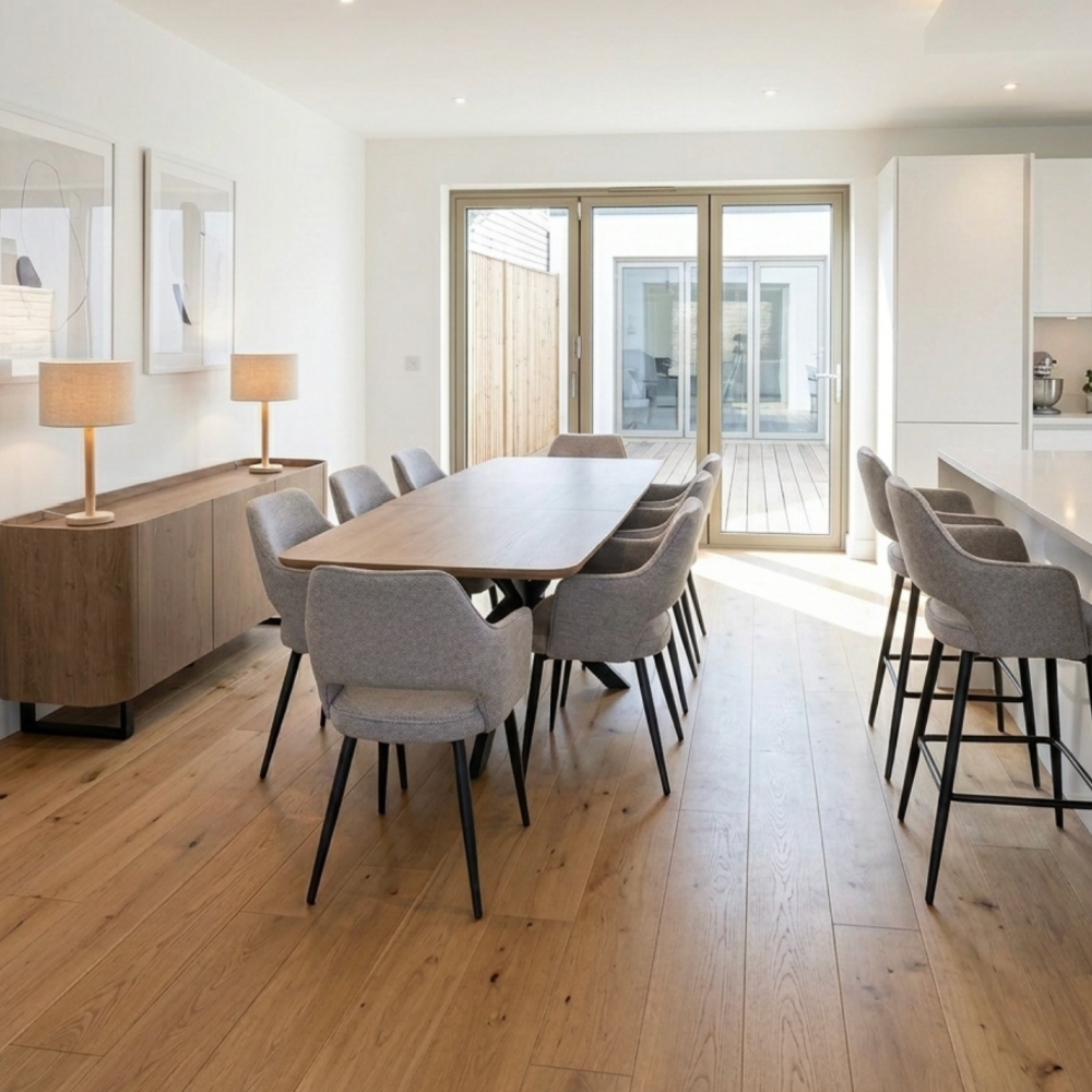 Boston Extending Table 1600-2000mm Rustic Oak
