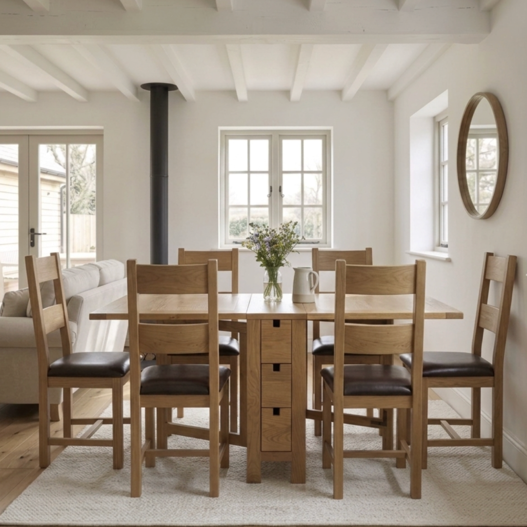 Hampshire Compact Gate leg Extending Dining Table !!best seller!!