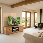 Torino Contemporary Oak Large Plasma Unit