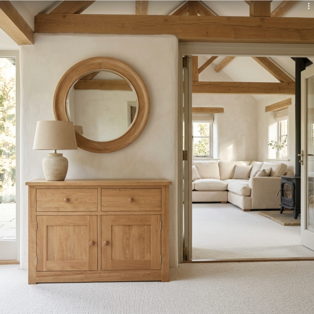 Torino Contemporary Oak Medium Sideboard