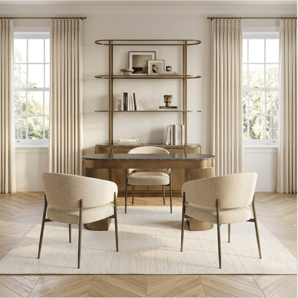 Belvedere Royal Gold Study Desk