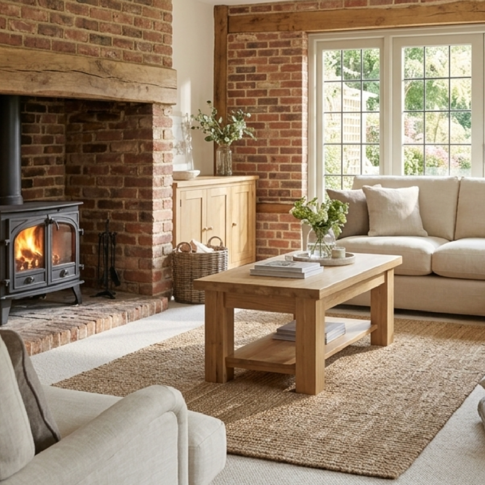 Torino Solid Oak Small Coffee Table