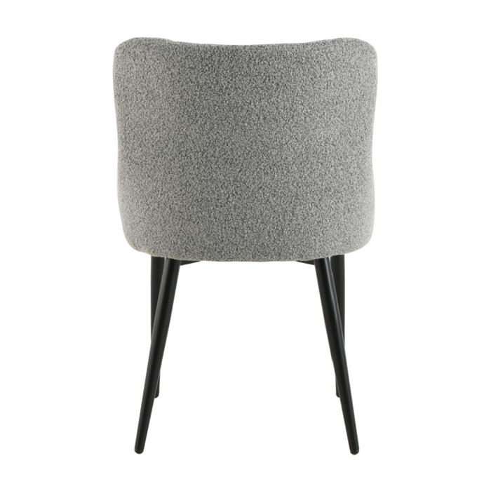 Diamond stictch grey fabric chair