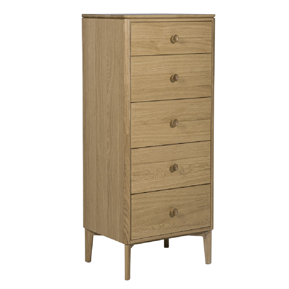 Hadley Tall 5 Drawer Chest of Drawers Natural