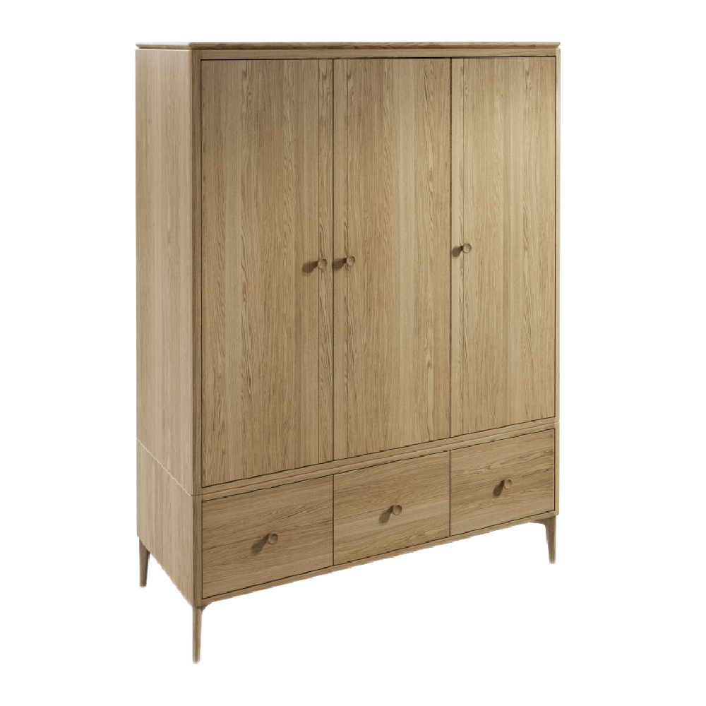 Hadley 3 Door Wardrobe Natural