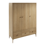 Hadley 3 Door Wardrobe Natural