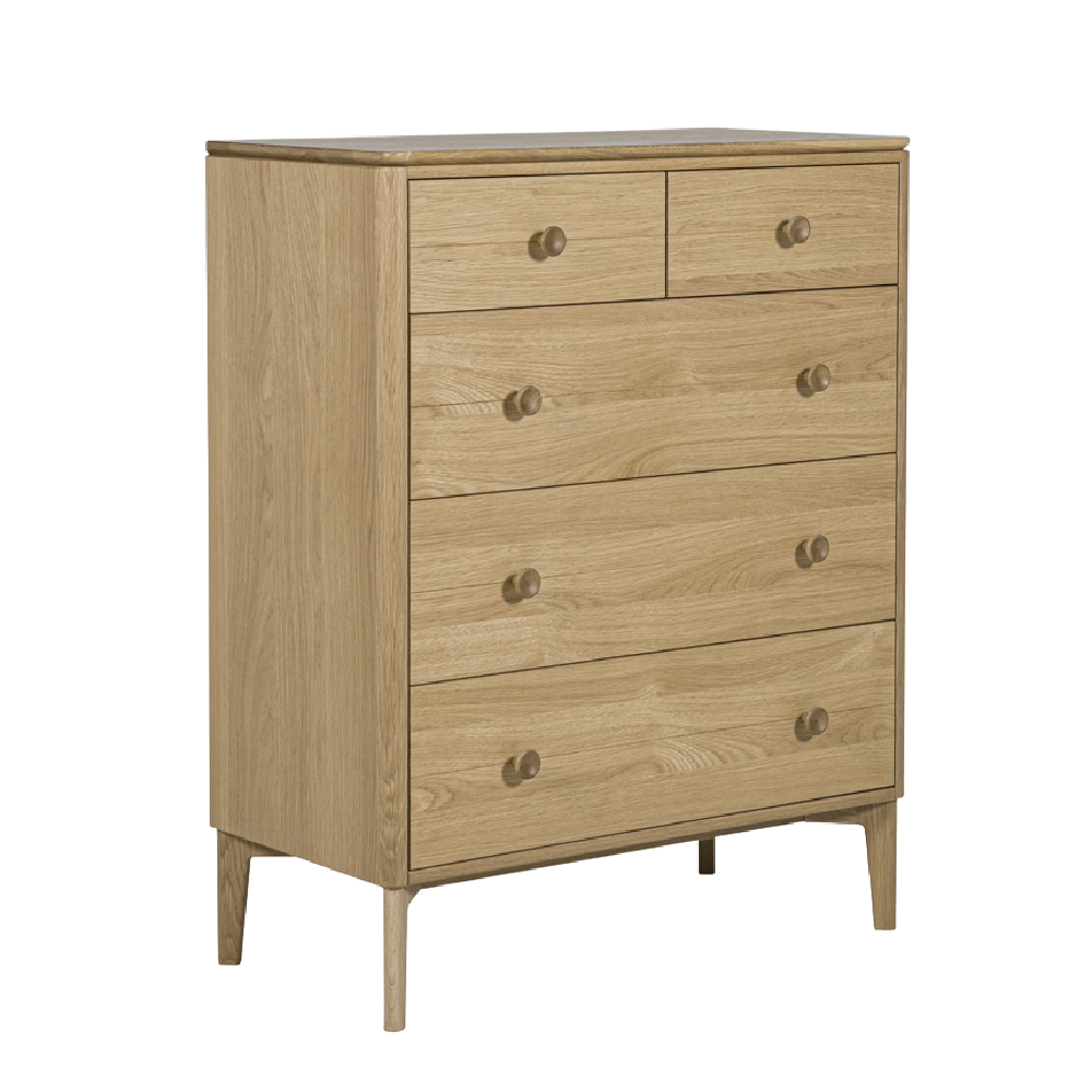 Hadley Medium 5 Drawer Chest of Drawers Natural