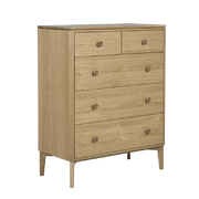 Hadley Medium 5 Drawer Chest of Drawers Natural