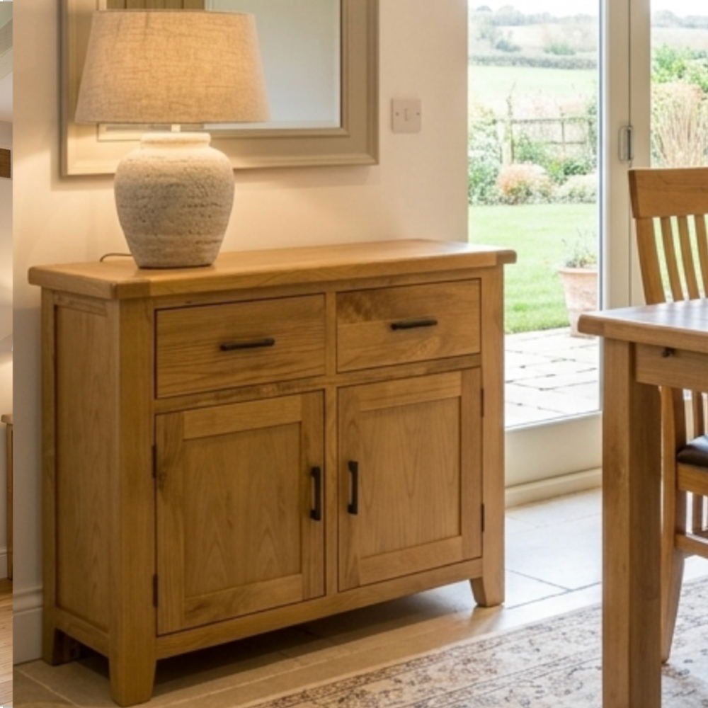 Hampshire Oak  2 Door Sideboard