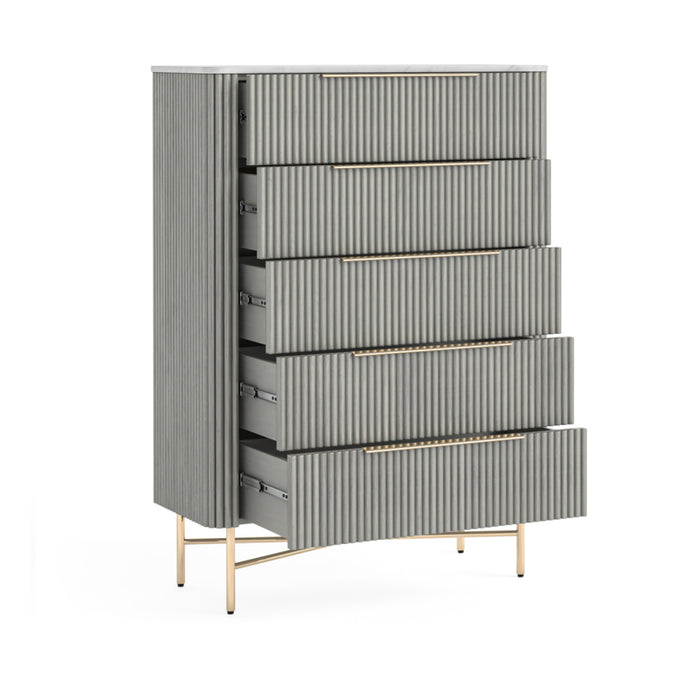 Isabella 5 Drawer `Chest of Drawers