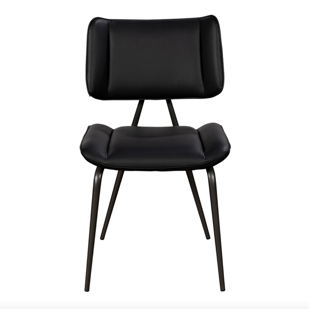 Jack Black Tan PU Leather Dining Chair with Industrial Legs