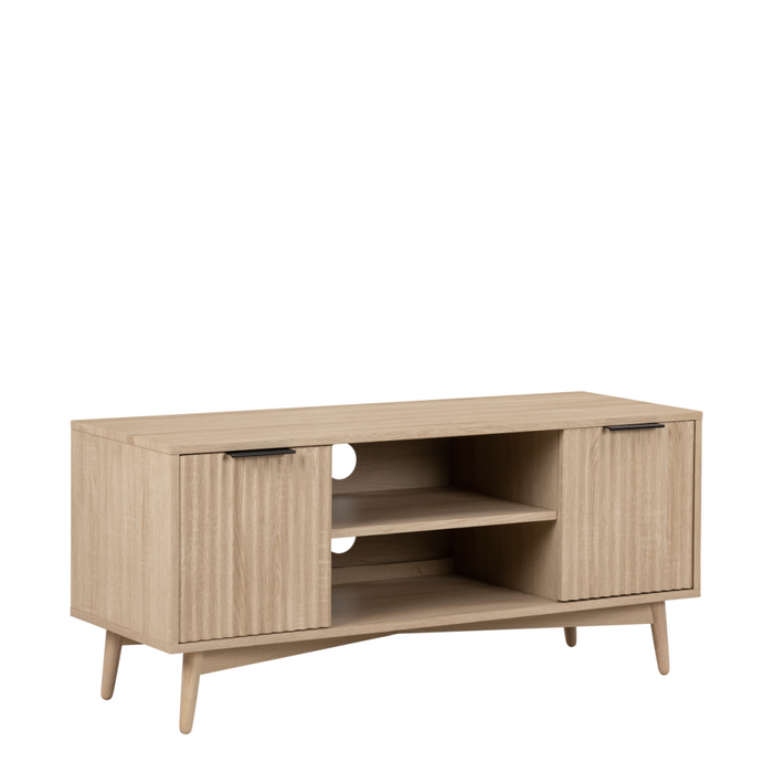 Enzo Oak Small 110cm Grooved TV Unit