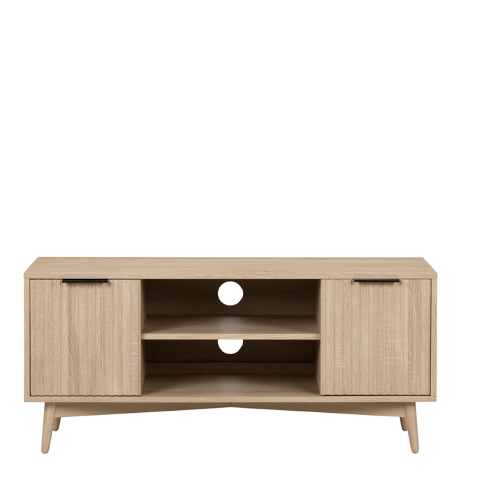 Enzo Oak Small 110cm Grooved TV Unit