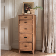 Jude Reclaimed Wood 5 Drawer Tall Chest Of Drawers