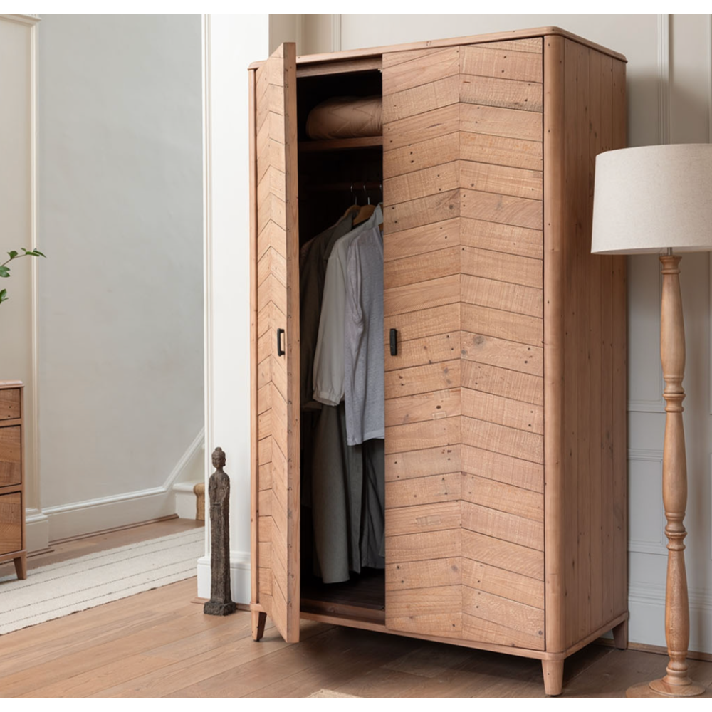 Jude Reclaimed Wood Double Wardrobe