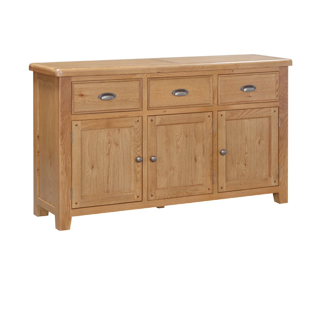 Kingsbury Oak  3Door and Drawer  Sideboard