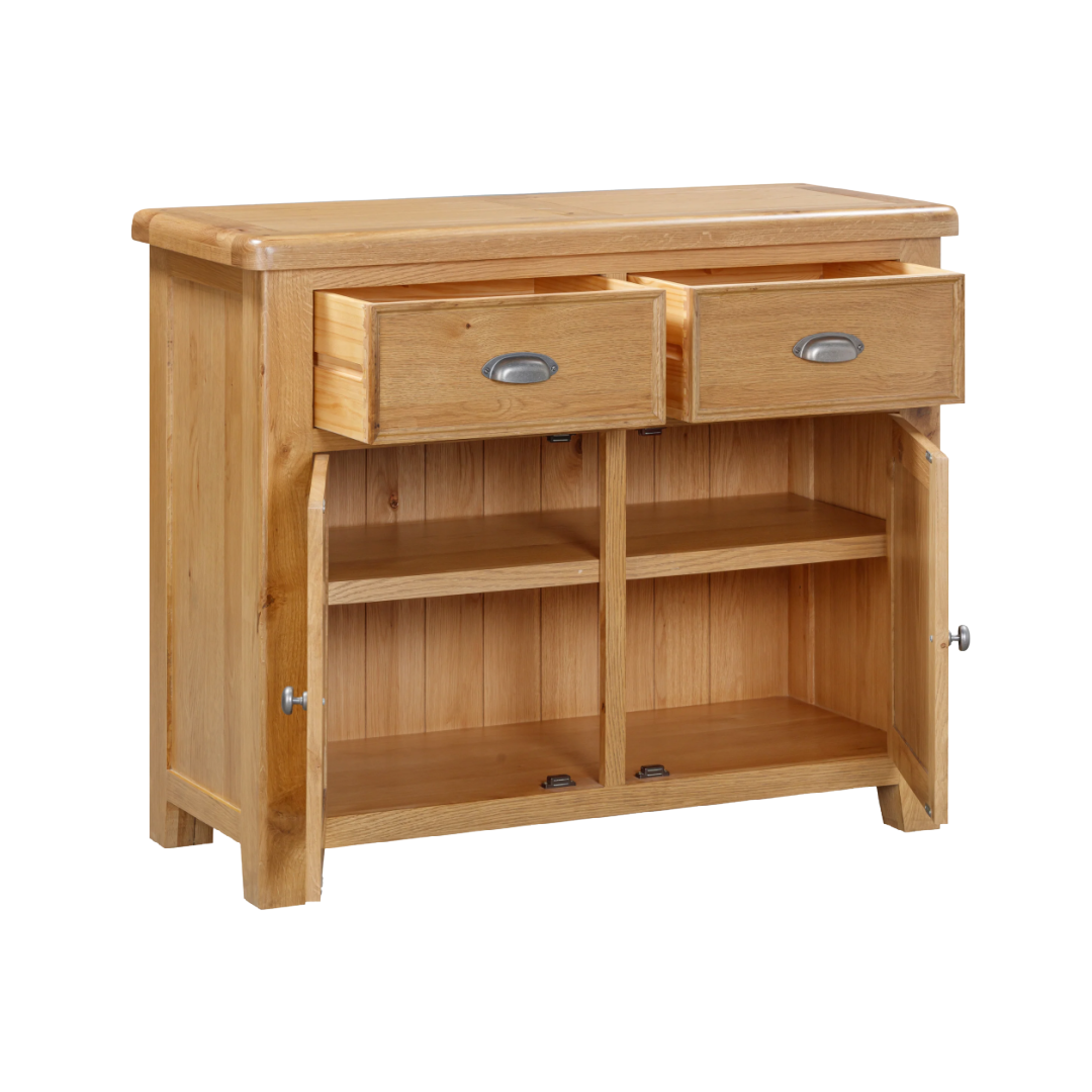 Kingsbury Oak  2 Door and Drawer  Sideboard