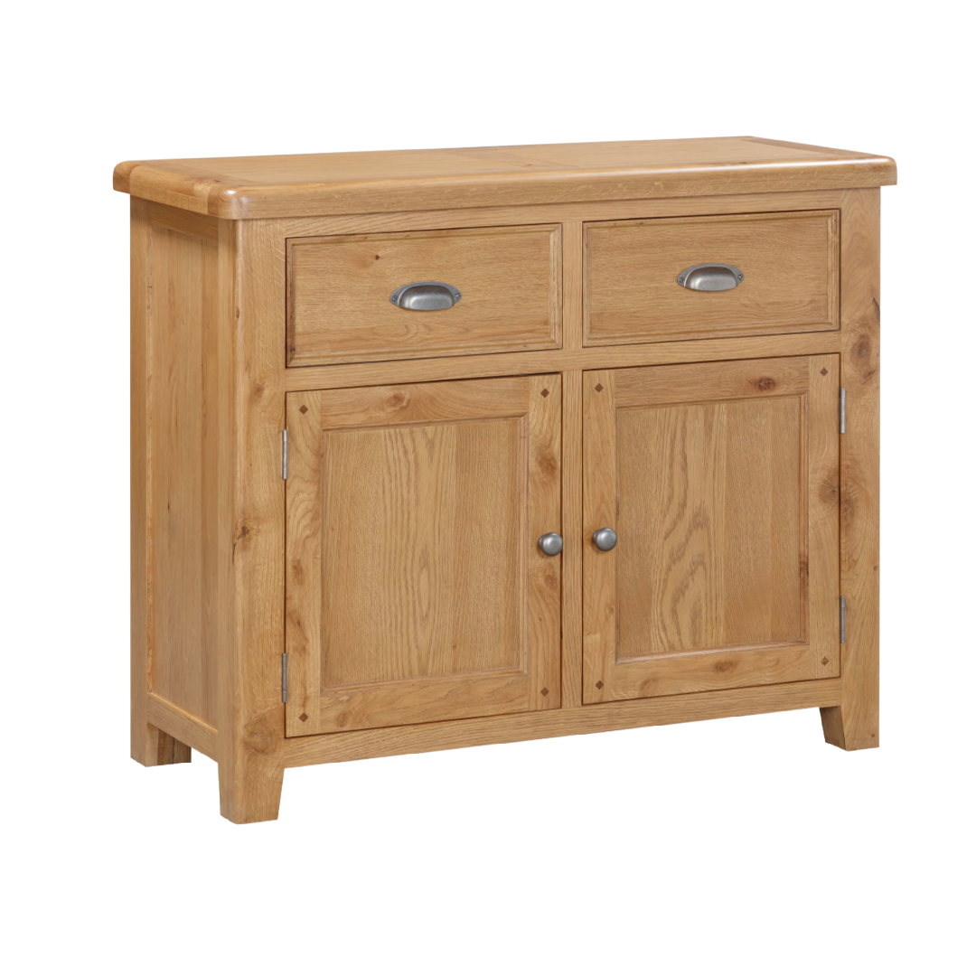 Kingsbury Oak  2 Door and Drawer  Sideboard