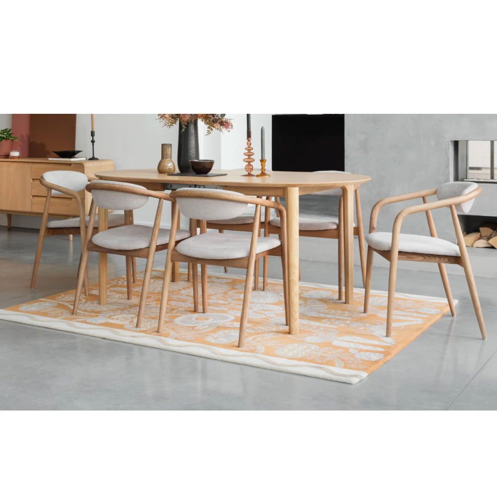 G Plan Winchester 130 - 170cm D-End Extending Dining Table sets with isabelle Chairs